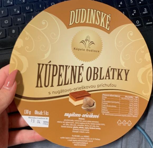 Fotografie - Dudinské kúpeľné oblátky s nugátovo-orieškovou príchuťou