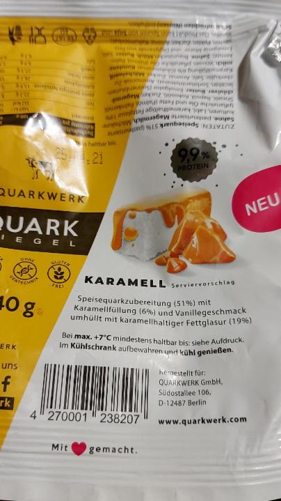 Fotografie - QUARK riegel karamell