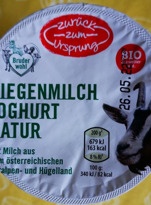 Fotografie - Ziegenmilch joghurt natur