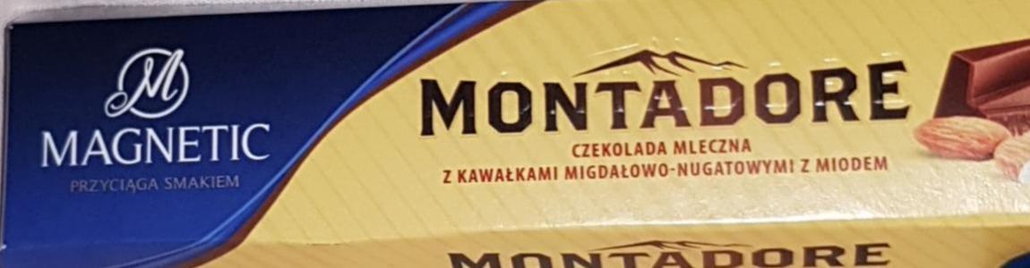 Fotografie - Montadore czekolada mleczna z kawałkami migdałowo-nugatowymi z miodem Magnetic