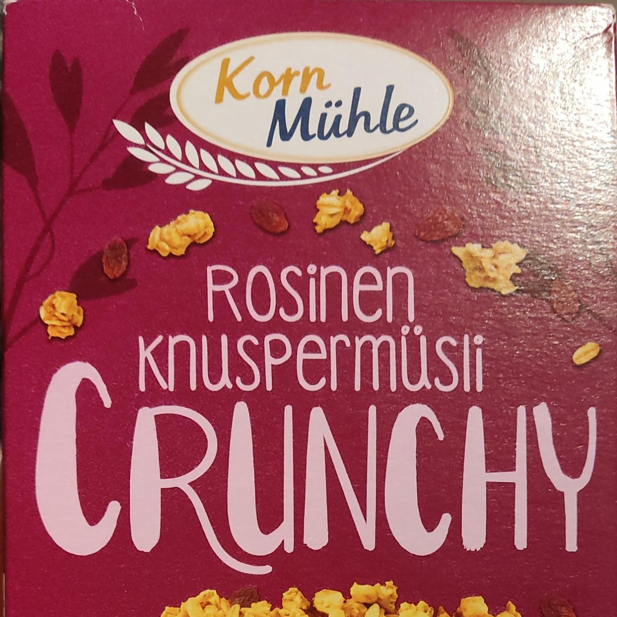 Fotografie - Rosinen Knuspermüsli Crunchy Korn Mühle