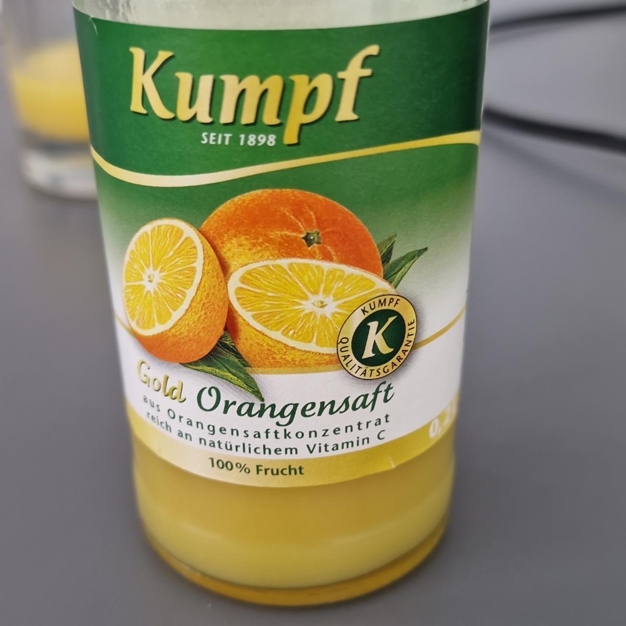 Fotografie - Gold Orangensanft Kumpf