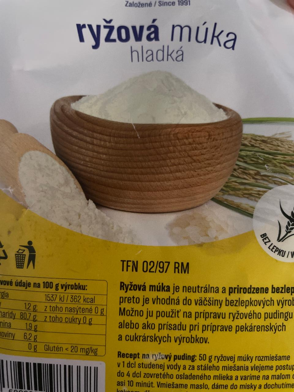 Fotografie - múka ryžová hladká Novalim