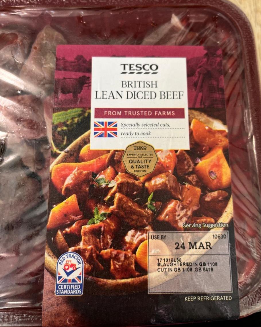 Fotografie - British Lean diced beef Tesco