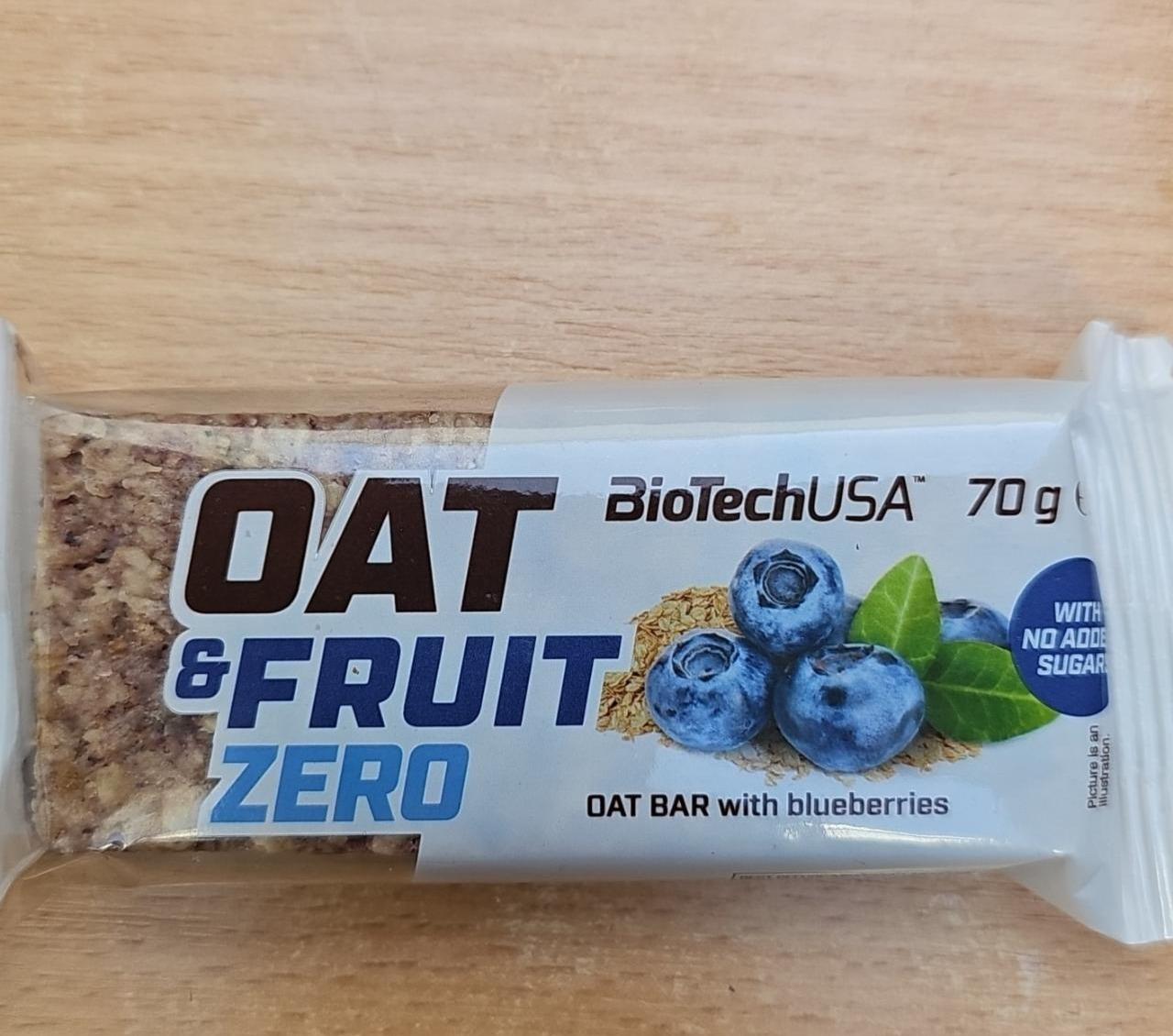Fotografie - Oat & Fruits Zero Oat Bar with blueberries BioTechUSA
