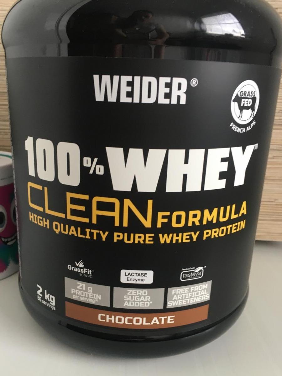 Fotografie - 100% Whey Clean formula Chocolate Weider