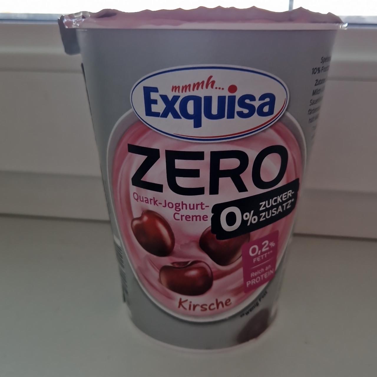 Zero Quark-Joghurt-Creme Kirsche Exquisa - kalórie, kJ a nutričné ...