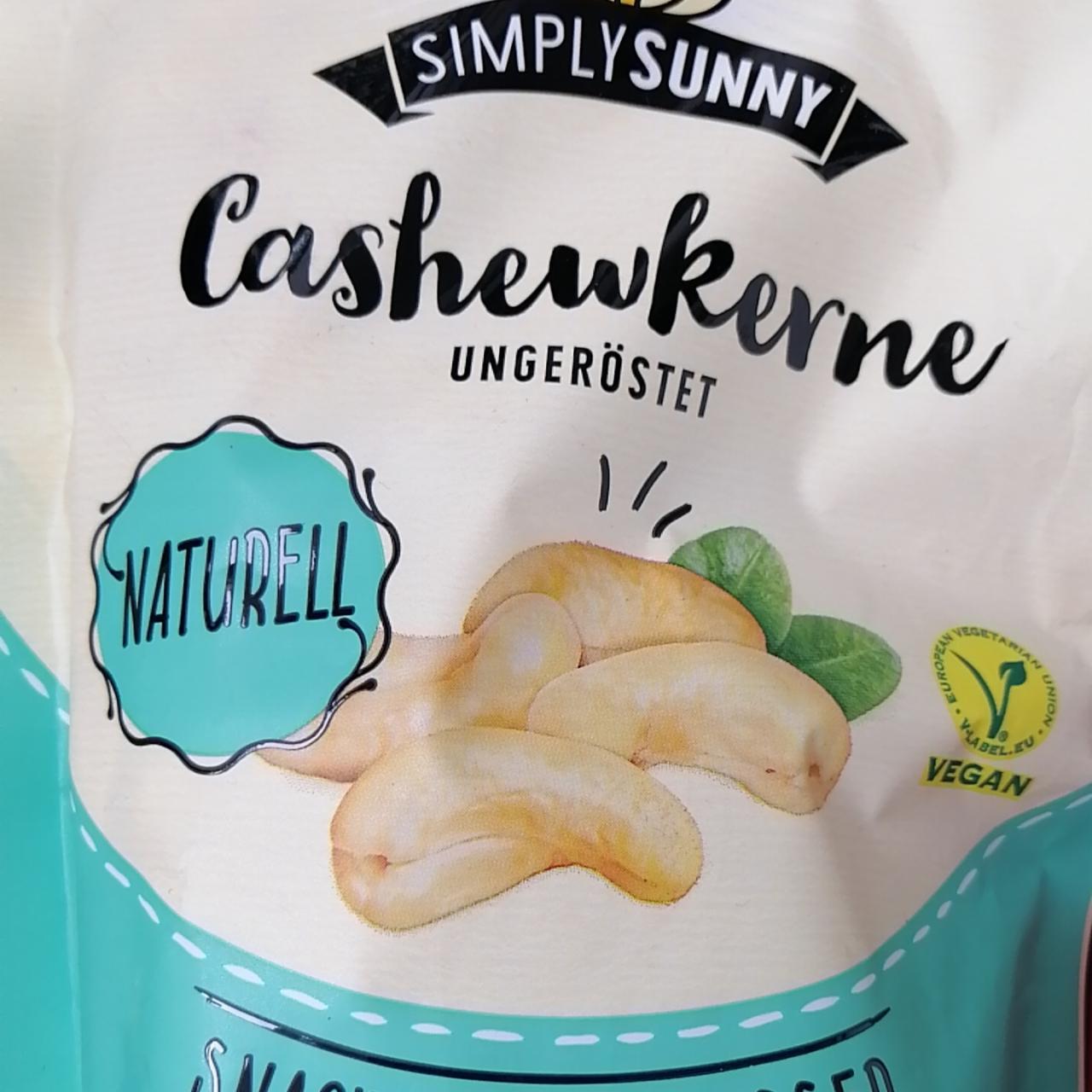 Fotografie - CASHEWKERNE ungerostet NATURELL Simplysunny