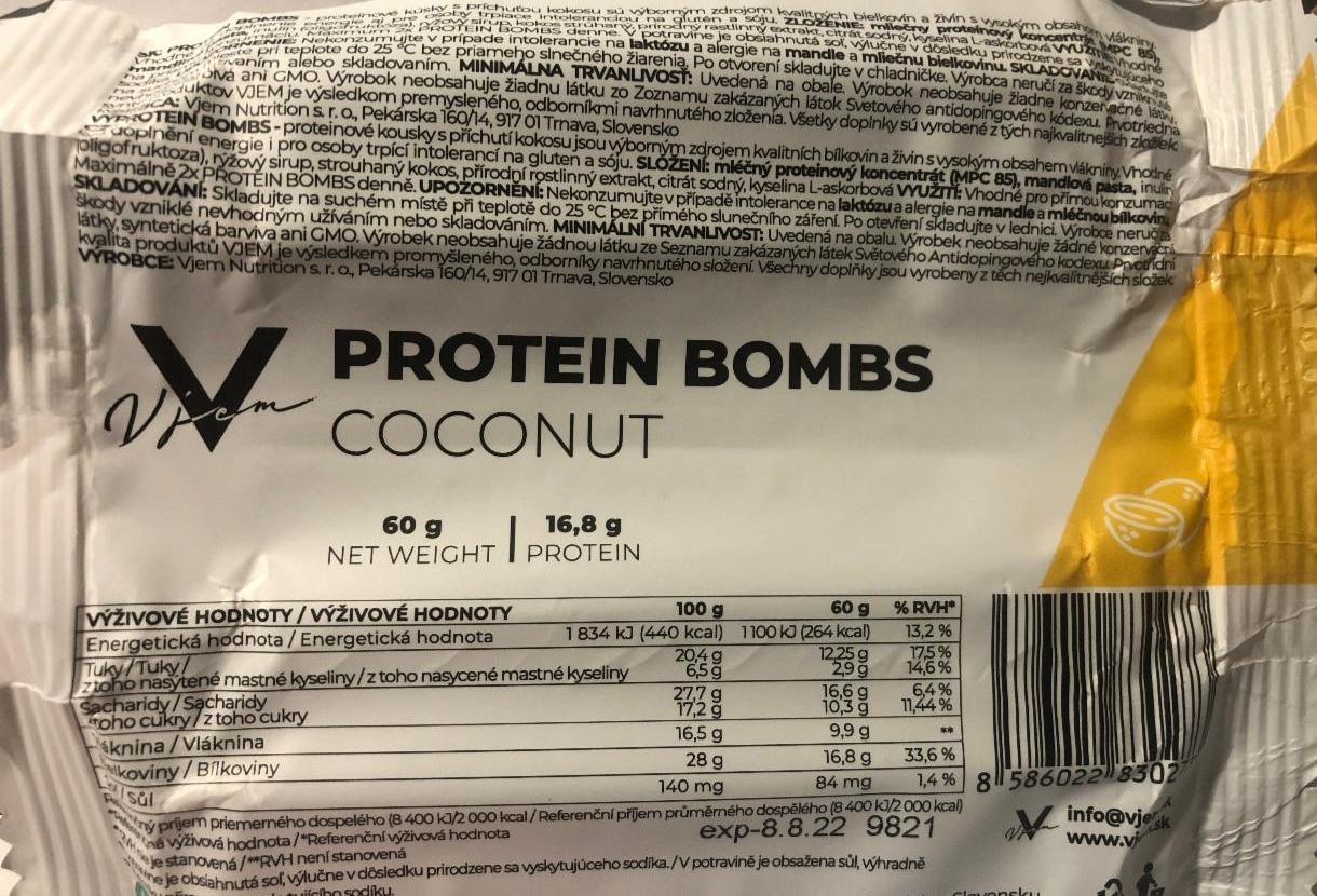 Fotografie - Protein bombs COCONUT Vjem