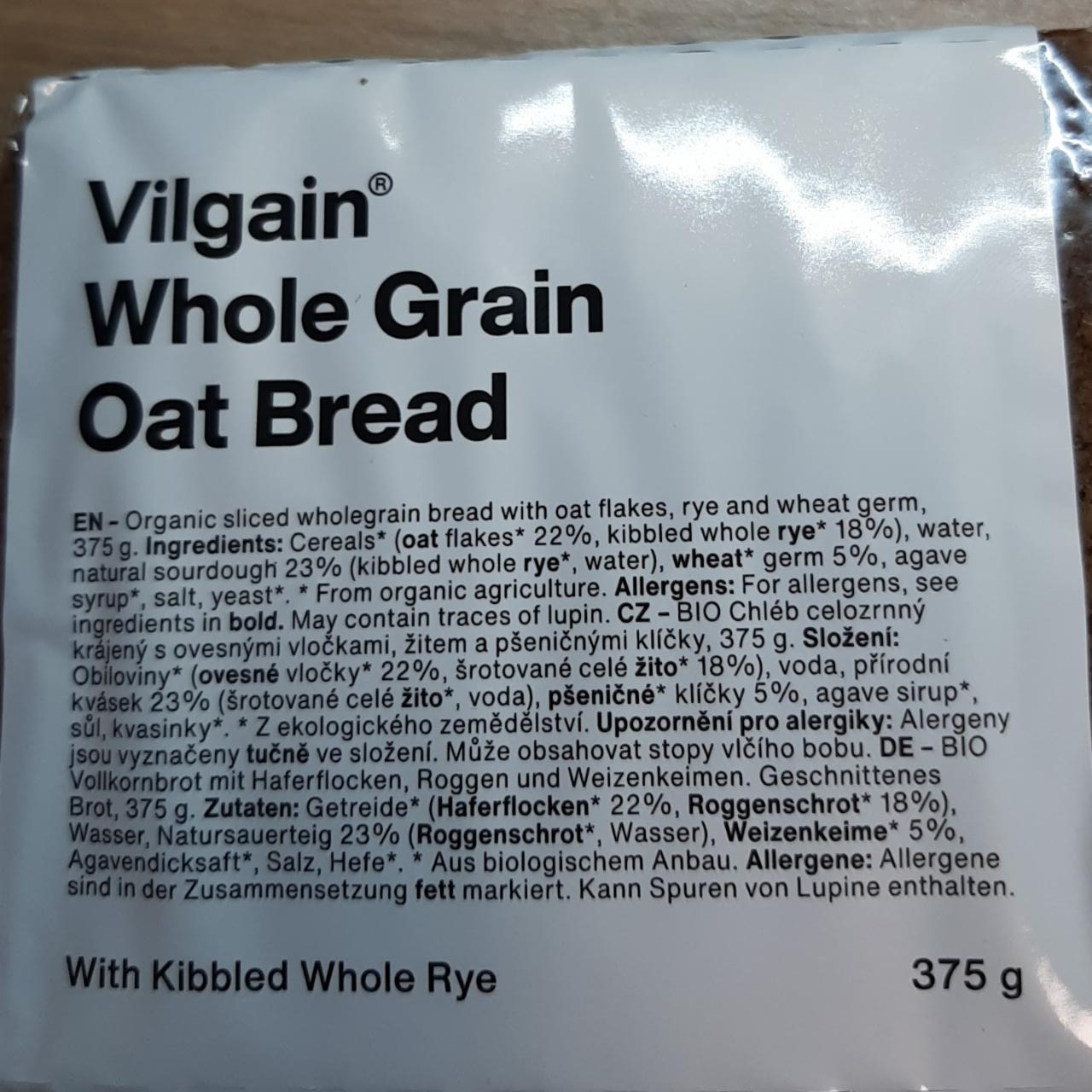 Fotografie - Whole Grain Oat Bread Vilgain