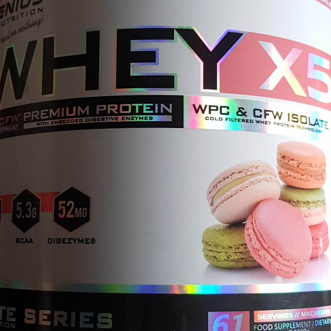 Fotografie - Whey X5 Premium Protein Macarons Genius Nutrition
