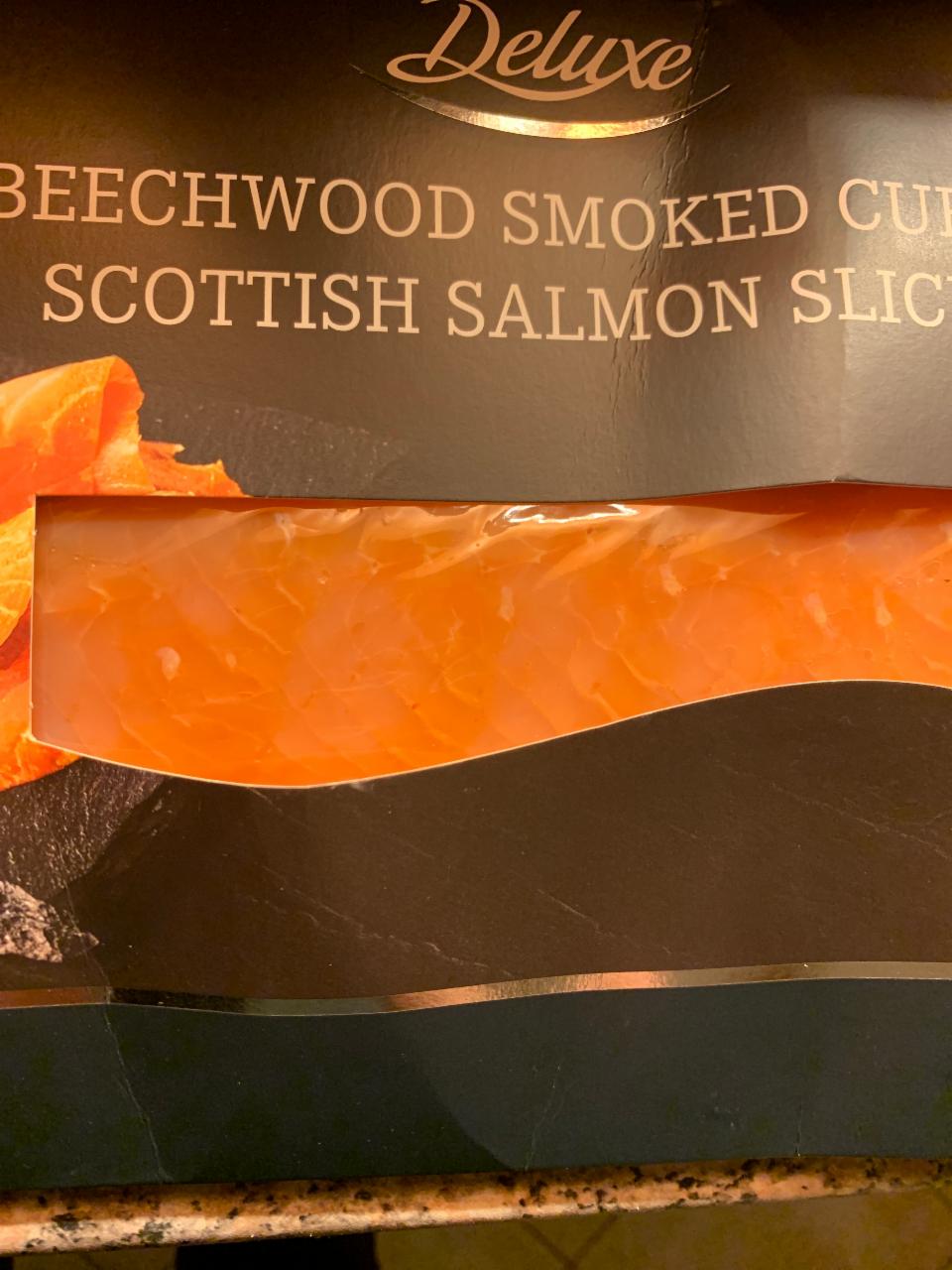 Fotografie - Beechwood Smoked Cured Scottish Salmon Slices Deluxe