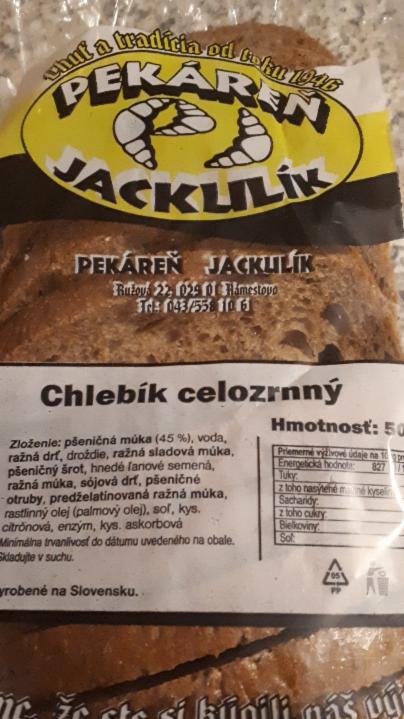 Fotografie - chlebik celozrnny jackulik