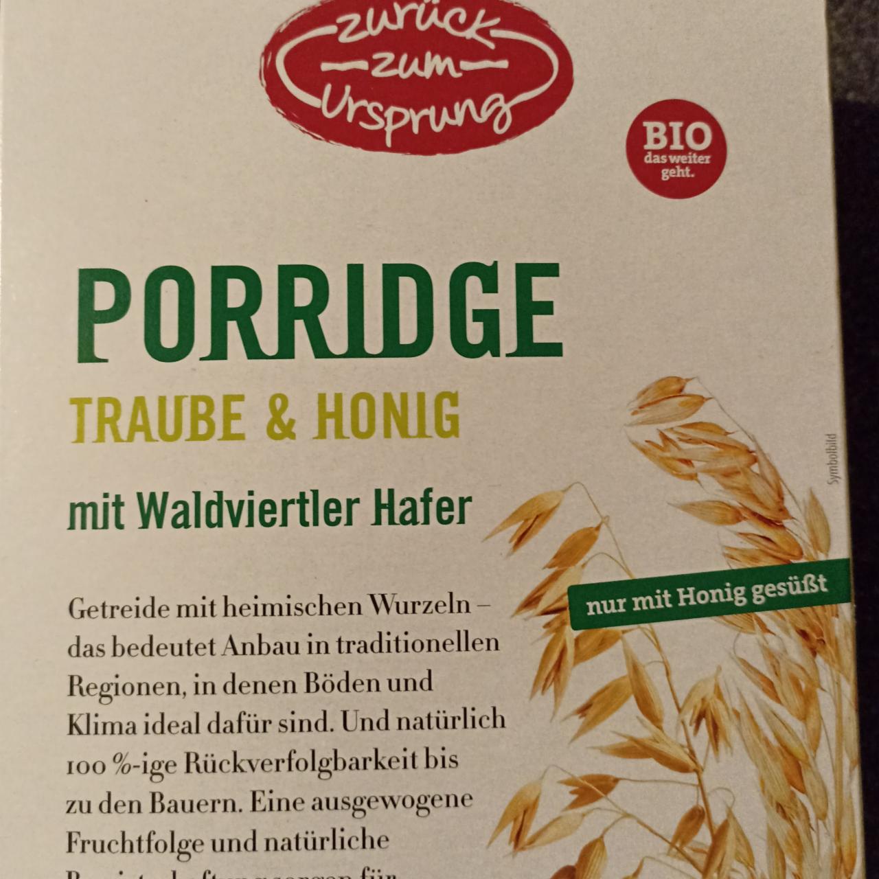Fotografie - Porridge Traube & Honig Zurück zum Ursprung