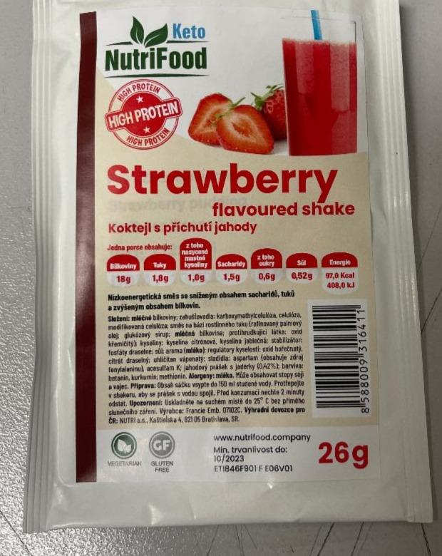 Fotografie - Strawberry flavoured shake NutriFood