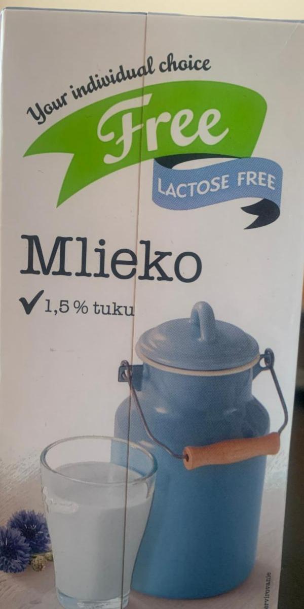 Fotografie - Mlieko 1,5% tuku Free lactose free