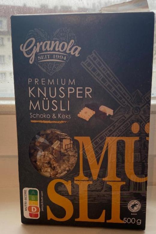 Fotografie - Premium Knusper Müsli Schoko & Keks Granola