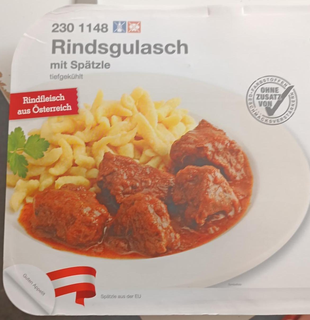 Fotografie - Rindgulasch mit Spätzle Gourmet