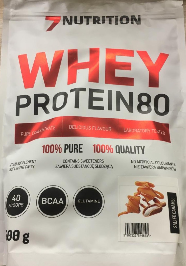 Fotografie - whey protein 80 slaný karamel 7Nutrition