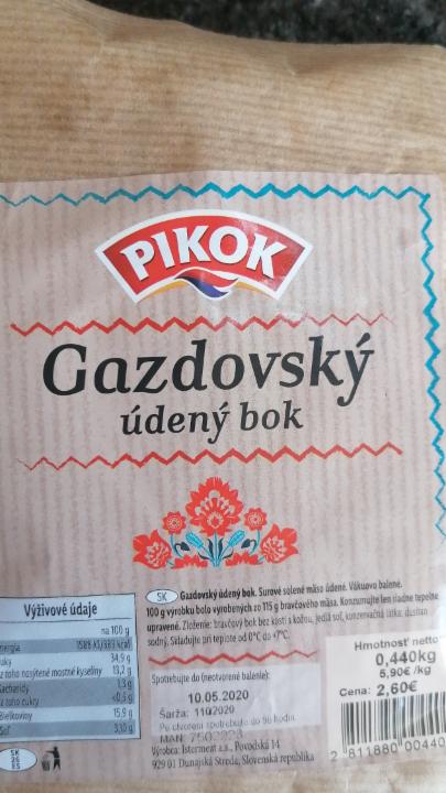 Fotografie - gazdovský údený bok Pikok