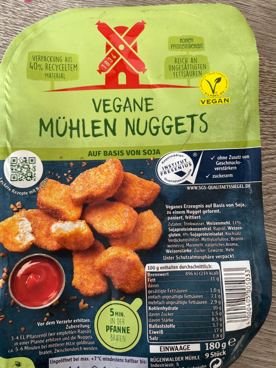 Fotografie - Vegane mühlen nuggets Rügenwalder mühle