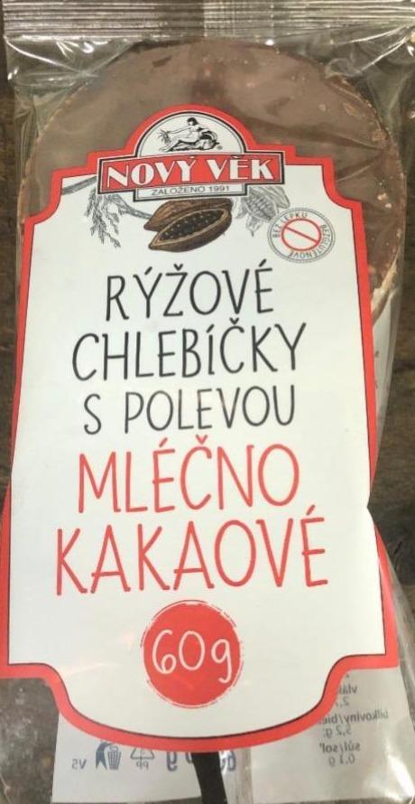 Fotografie - Rýžové chlebíčky polomáčené v mléčno kakaové polevě Nový věk