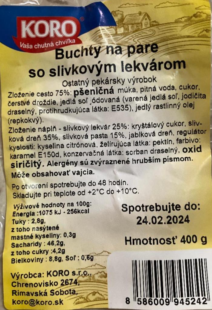 Fotografie - Buchty na pare so slivkovým lekvárom KORO