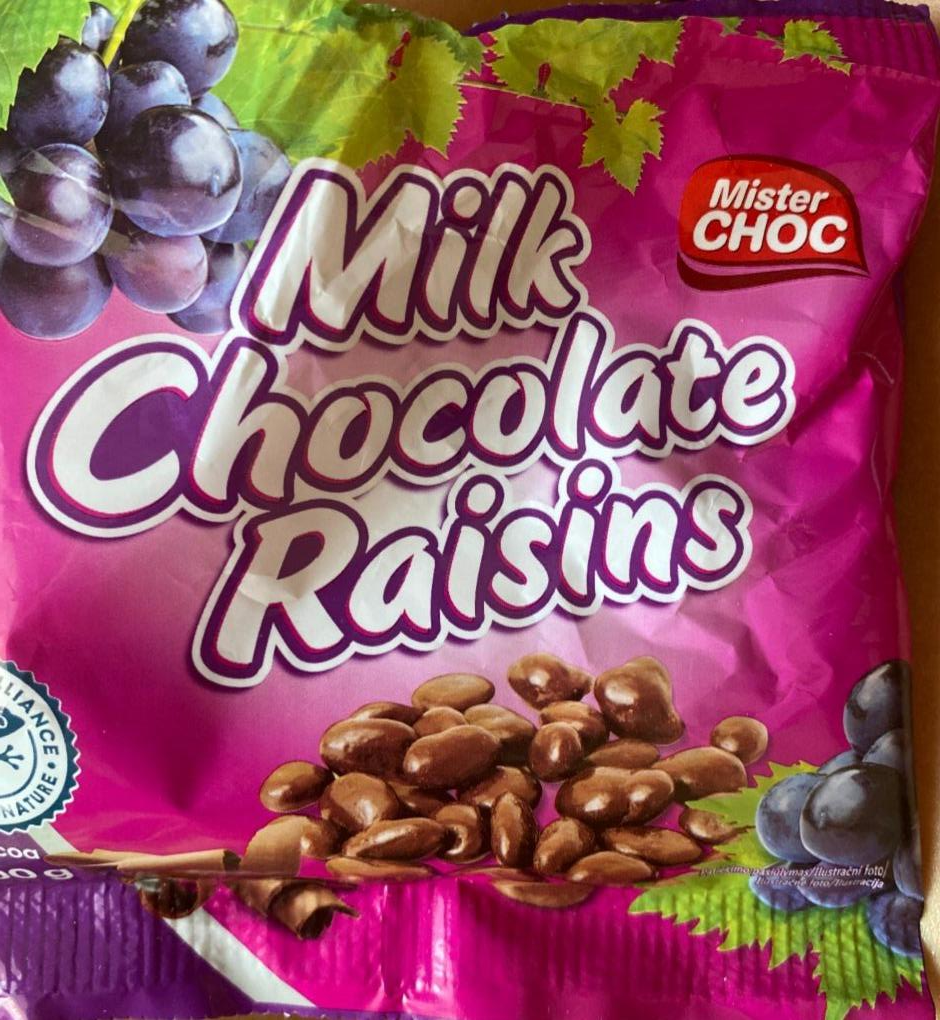 Fotografie - Milk chocolate raisins Mister Choc