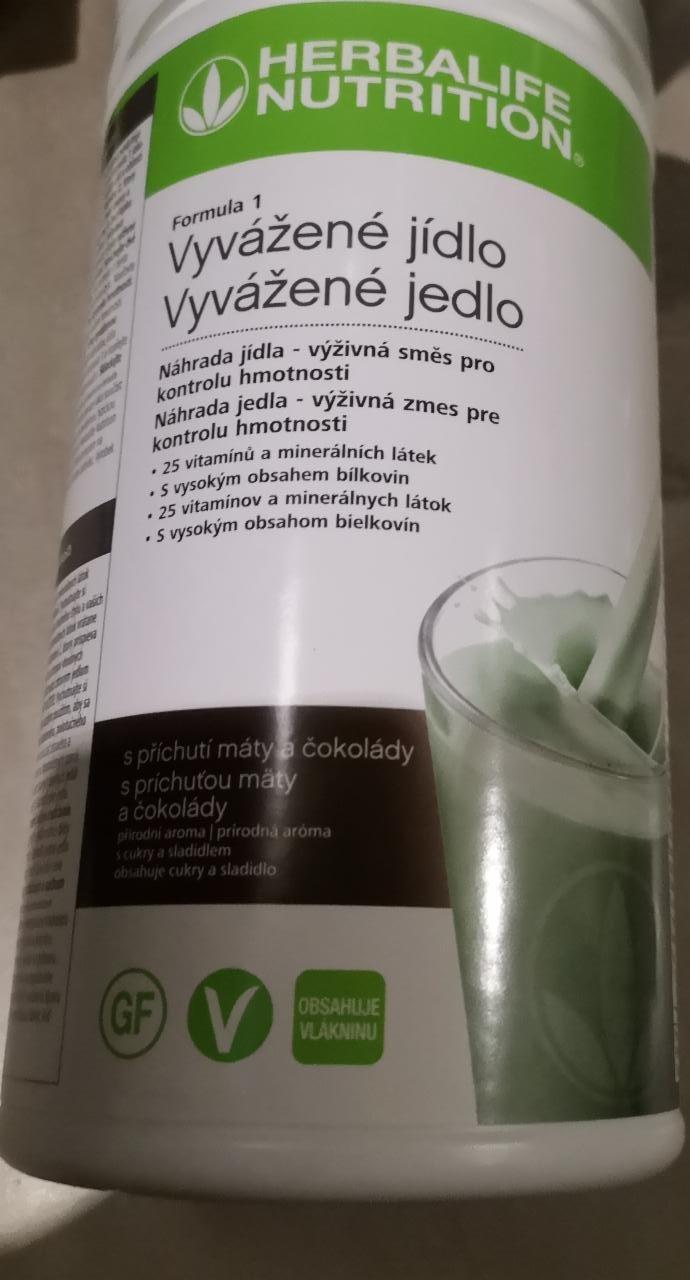 Fotografie - Herbalife Formula 1 Vyvážené jedlo s príchuťou mäty a čokolády