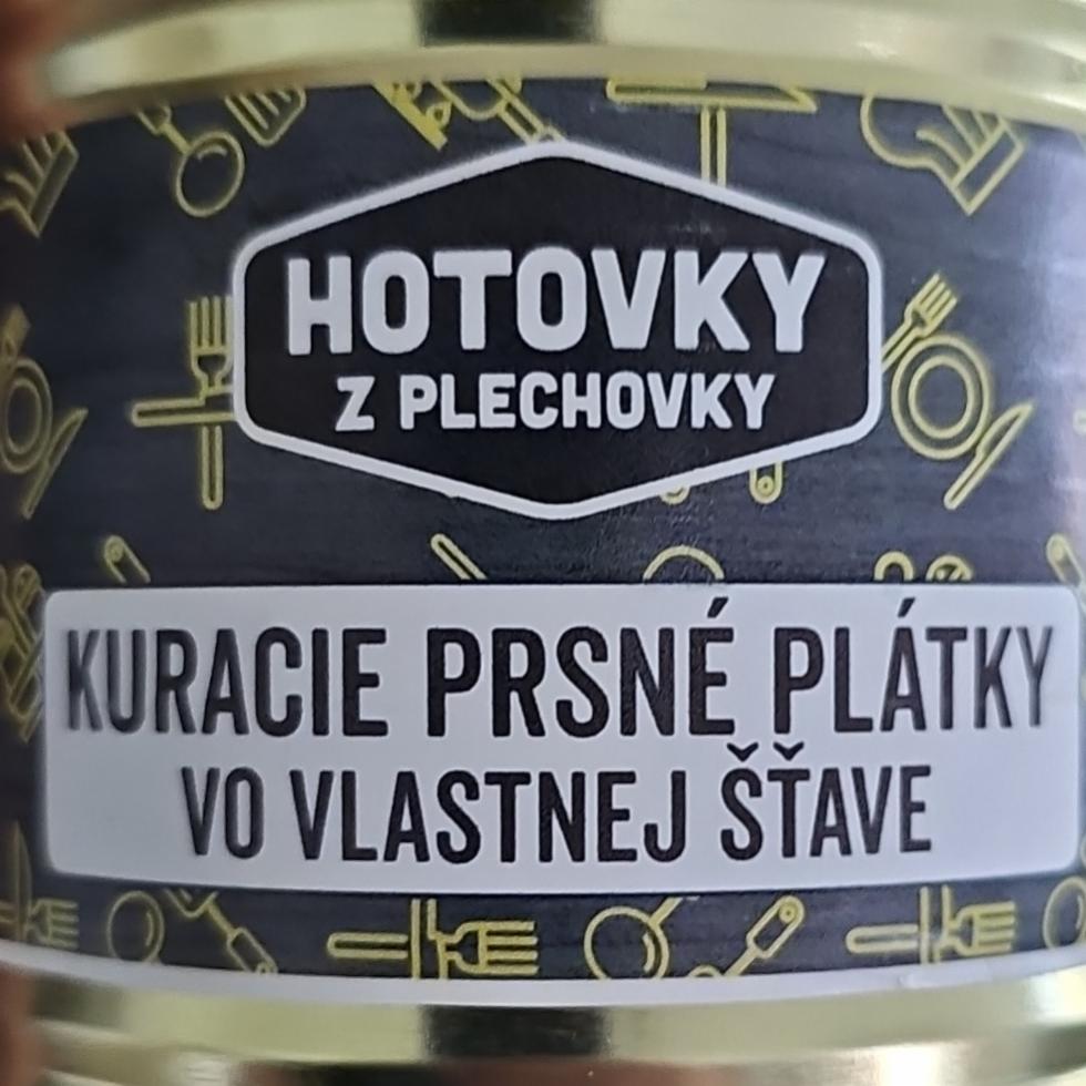 Fotografie - Kuracie prsné plátky vo vlastnej šťave Hotovky z plechovky