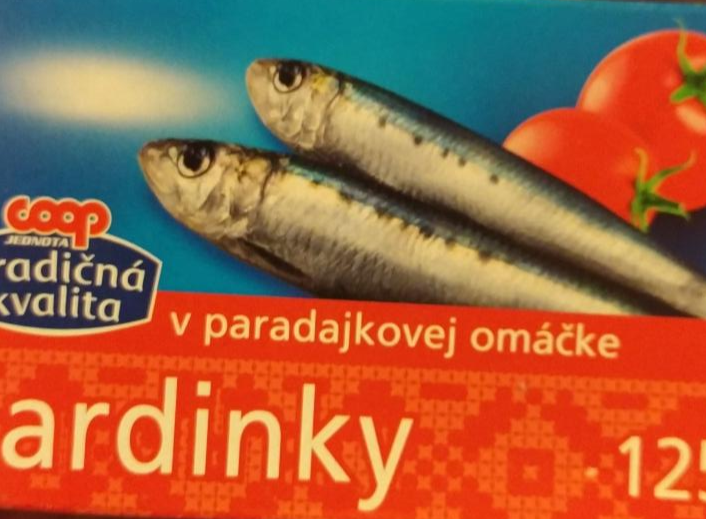 Fotografie - Sardinky v paradajkovej omáčke Coop Tradičná kvalita