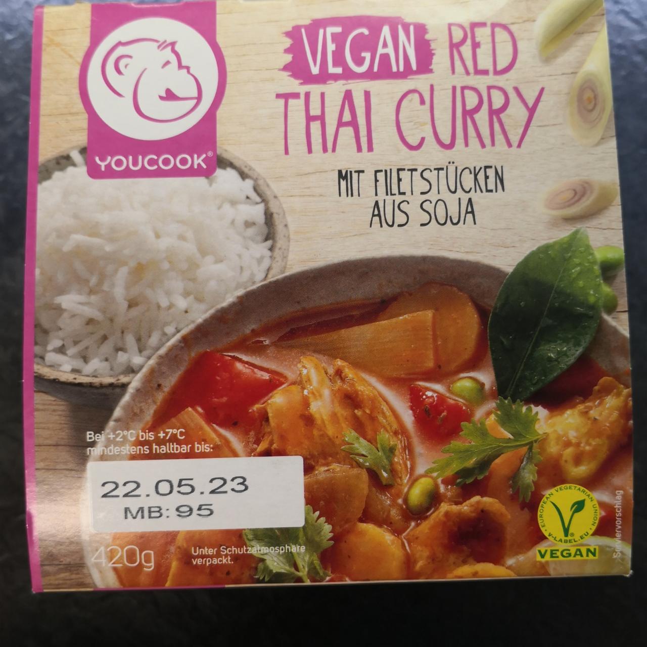 Fotografie - Vegan Red Thai Curry mit Filet stücken aus Soja Youcook