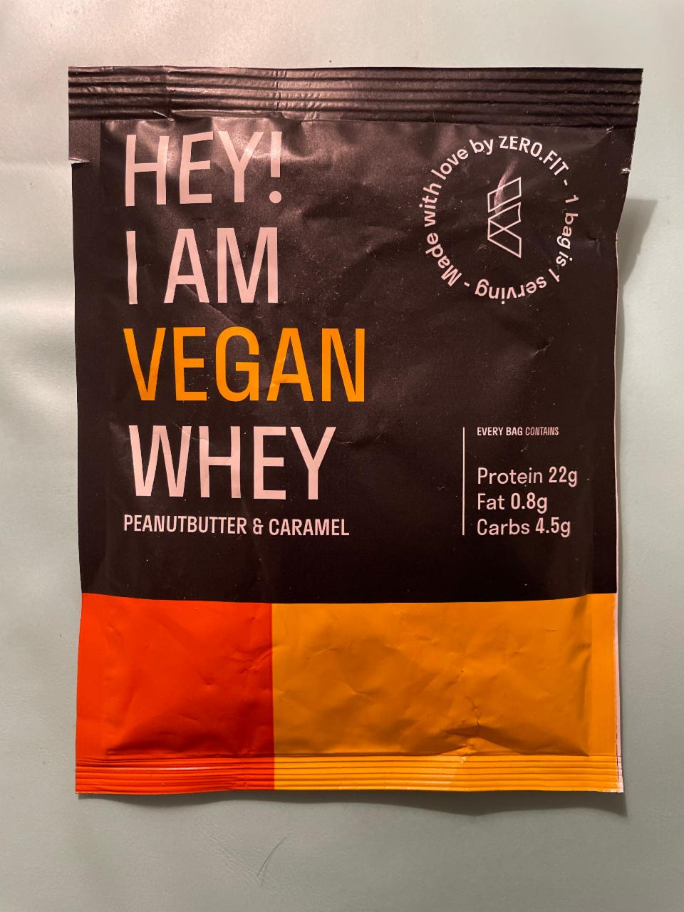 Fotografie - Vegan Whey Peantbutter & caramel Zero fit