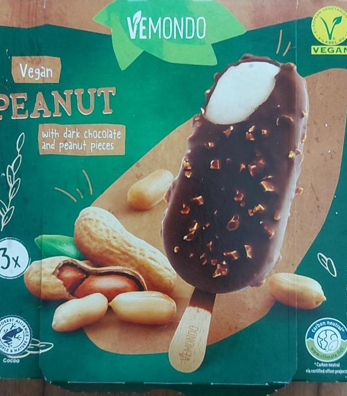 Fotografie - Vegan peanut with dark chocolate and peanut pieces Vemondo