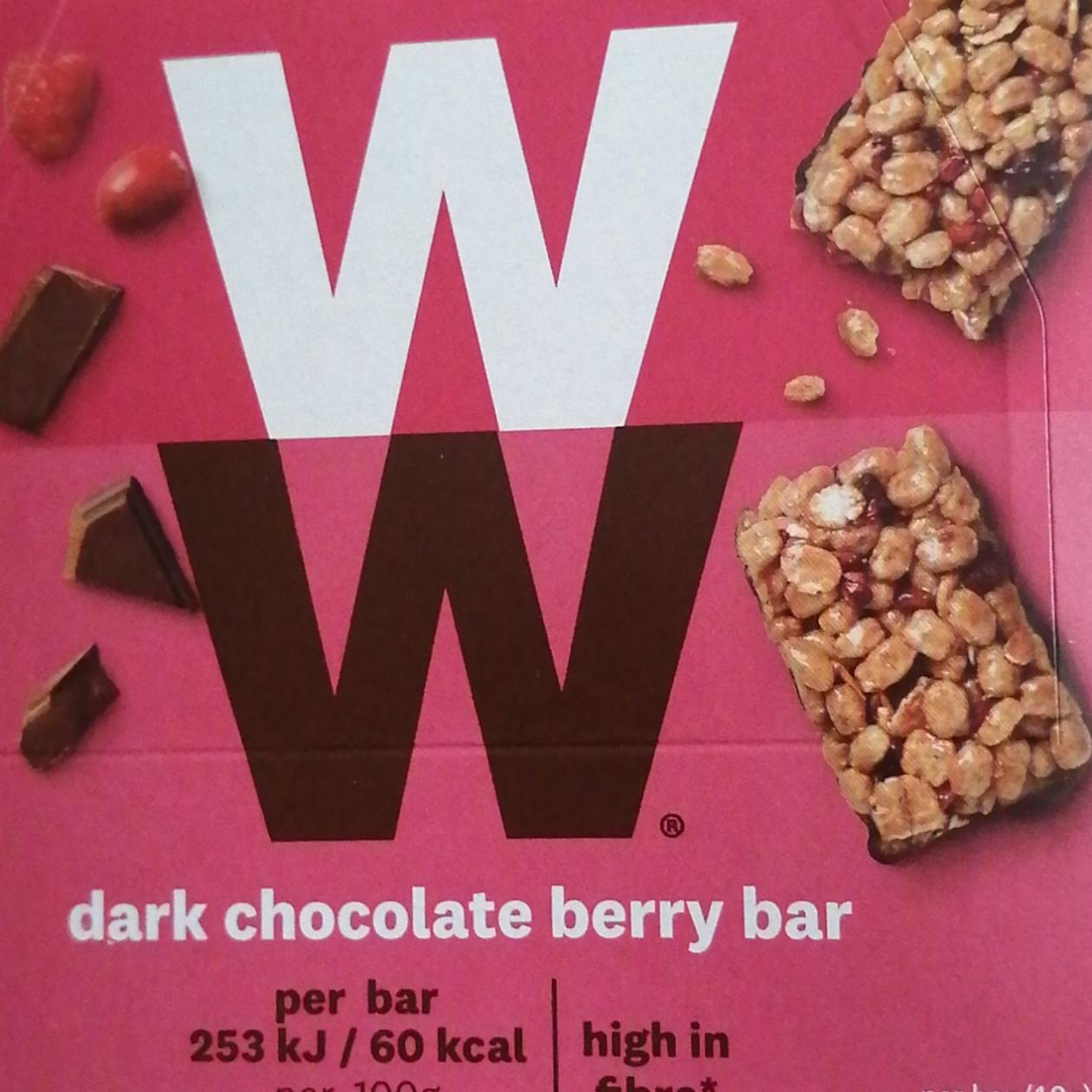 Fotografie - WW dark chocolate berry bar