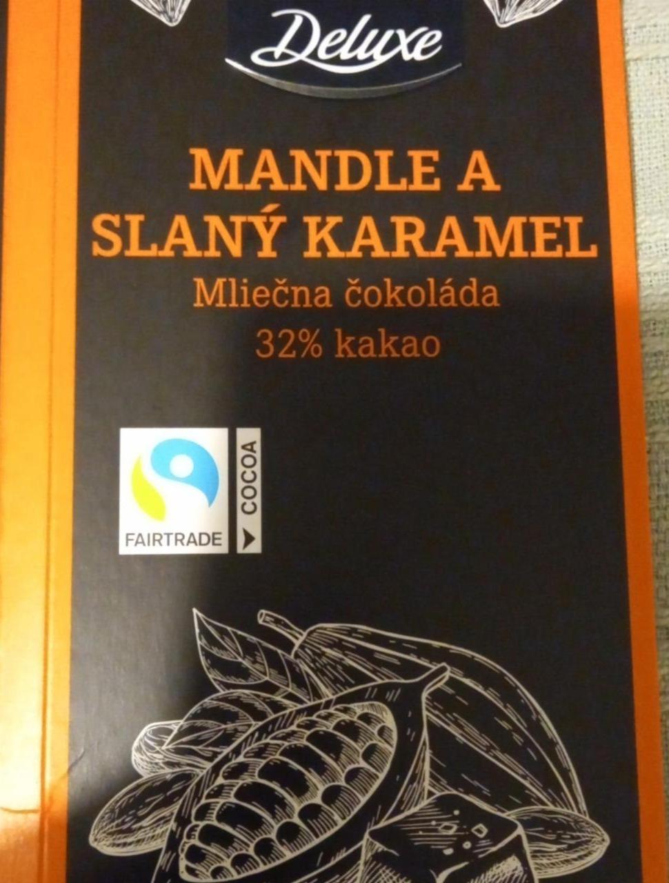 Fotografie - Mandle a slaný karamel Mliečna čokoláda 32% kakao Deluxe