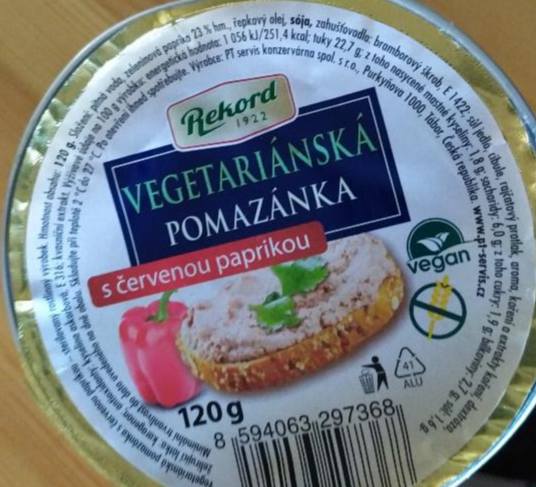 Fotografie - vegetariánská pomazánka s červenou paprikou Rekord