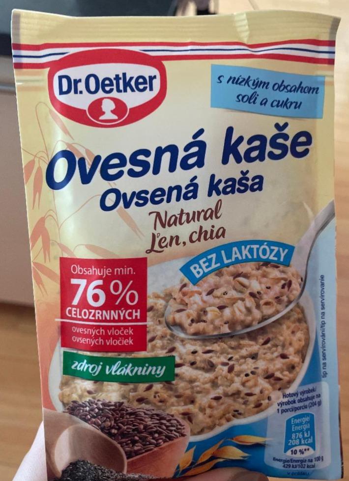 Fotografie - Ovsená kaša Natural Dr.Oetker