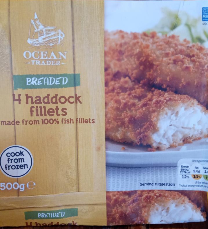 Fotografie - Breaded 4 haddock fillets