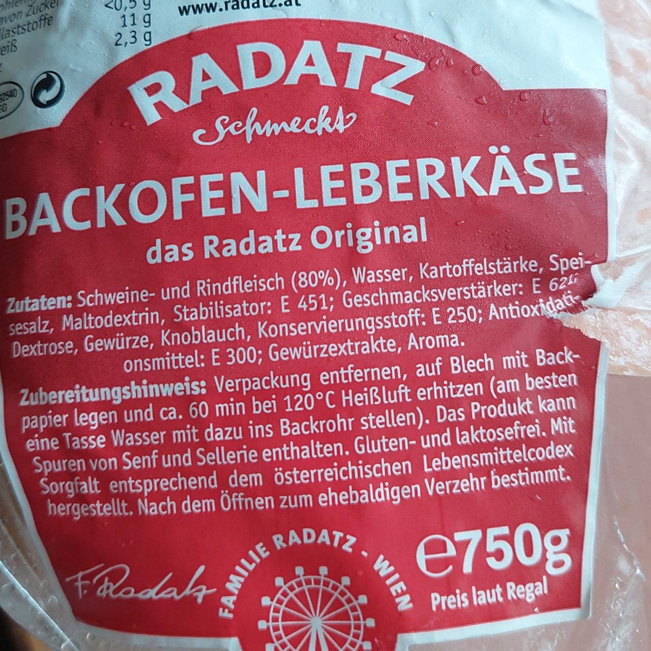 Fotografie - Backofen-Leberkäse Radatz