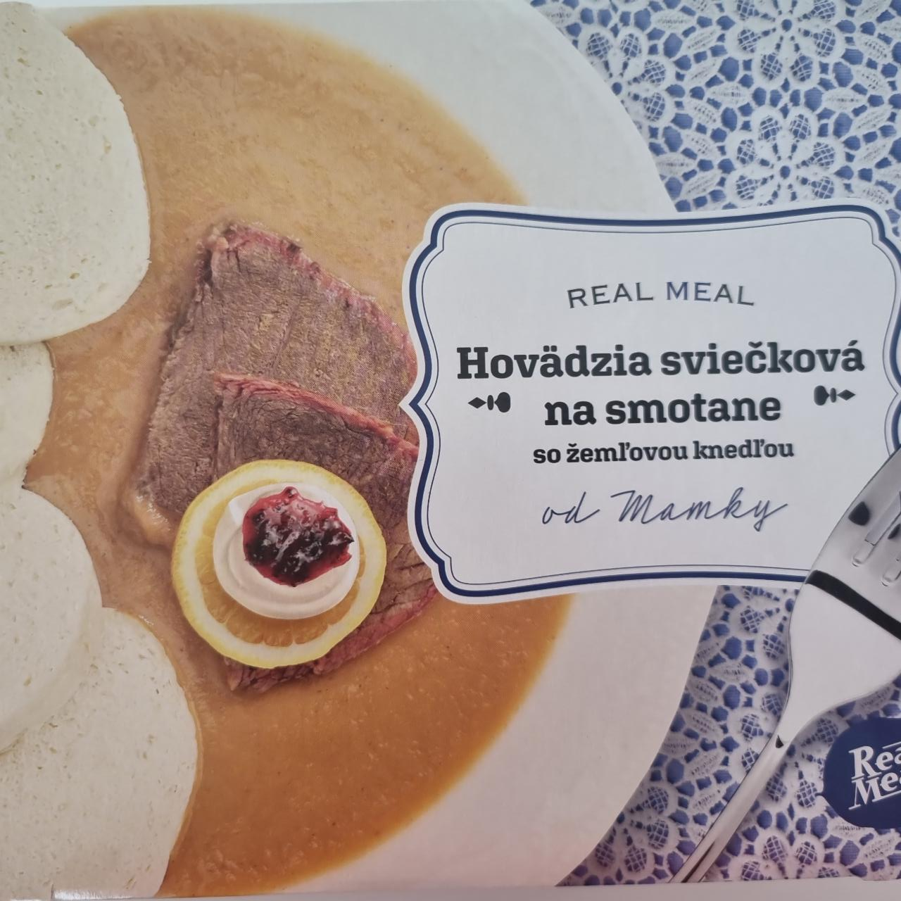 Fotografie - Hovädzia sviečková na smotane so žemľovou knedľou Real Meal