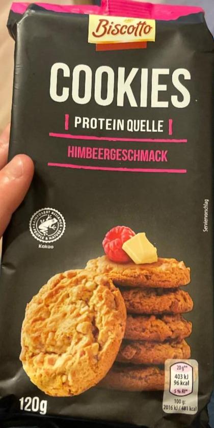 Fotografie - Cookies Protein Quelle Himbeergeschmack Biscotto