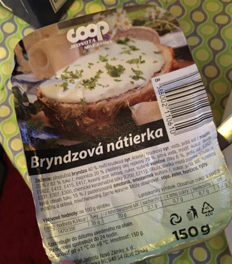 Fotografie - bryndzová nátierka coop jednota