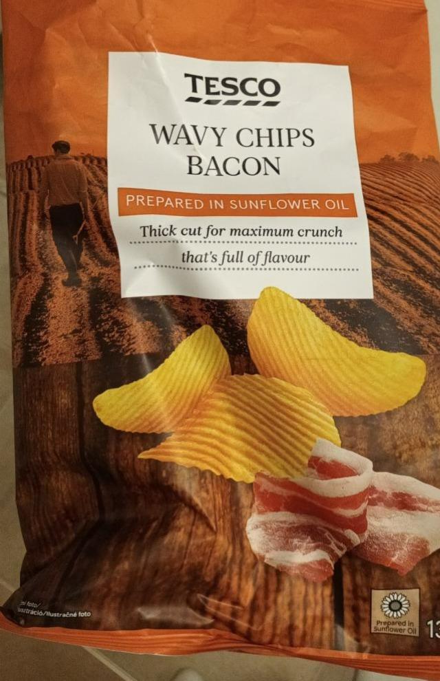 Fotografie - wavy chips bacon Tesco