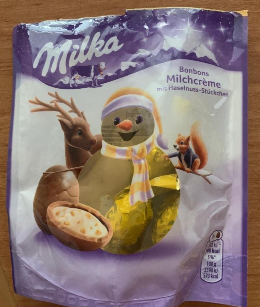 Fotografie - Bonbons Milchcréme mit Haselnuss-Stückchen Milka