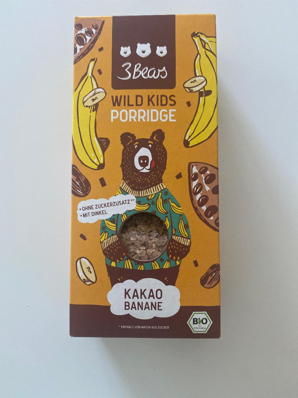 Fotografie - Wild kids porridge Kakao Banane 3 Bears