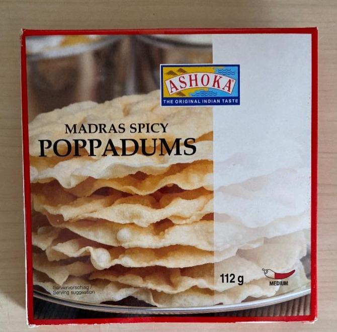 Fotografie - Poppadamus Madras Spicy Ashoka