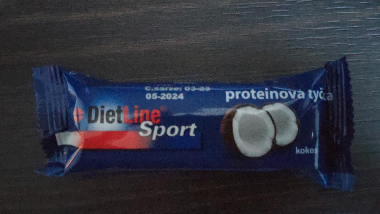 Fotografie - Dietline Sport proteinová tyčinka kokos
