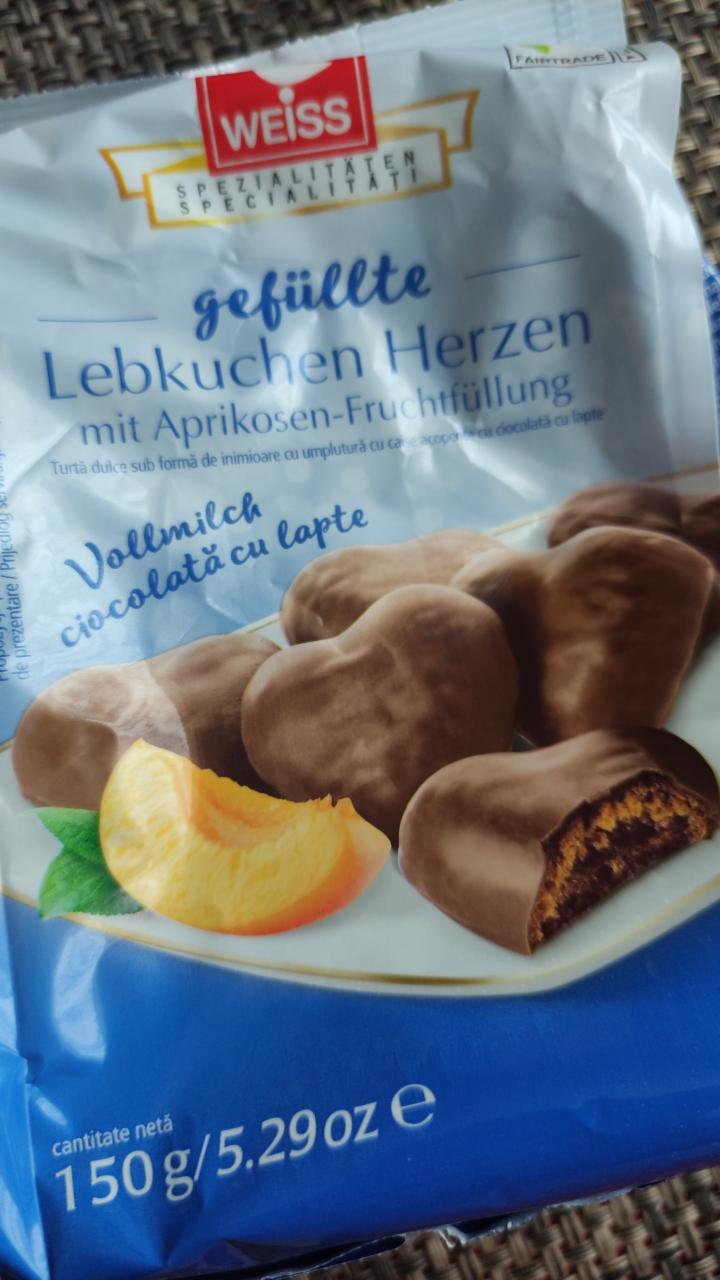 Fotografie - Lebkuchen Herzen mit Aprikosen fruchtfüllung