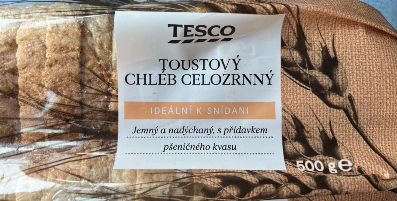 Fotografie - toastový chlieb celozrnný krájaný TESCO